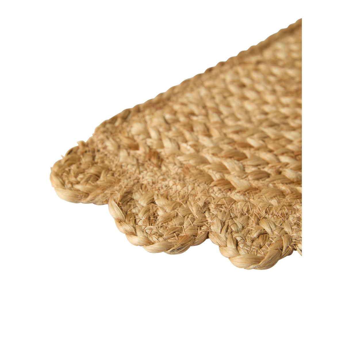 Tapis gamelle jute demi-lune couleur unique, VERTBAUDET
