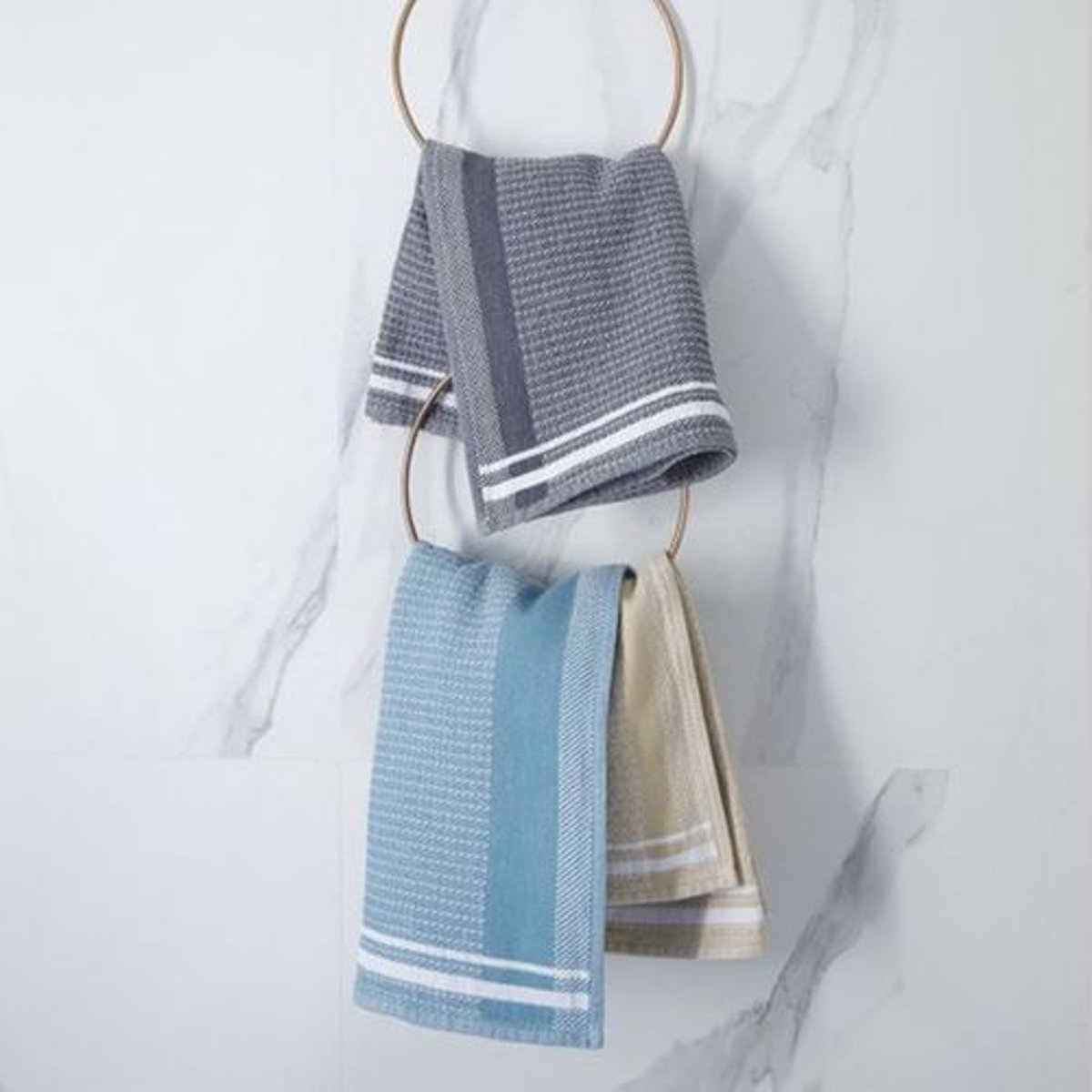 Serviette de bain 375 g/m², Duetto, Made in France adriatique, LE JACQUARD FRANCAIS