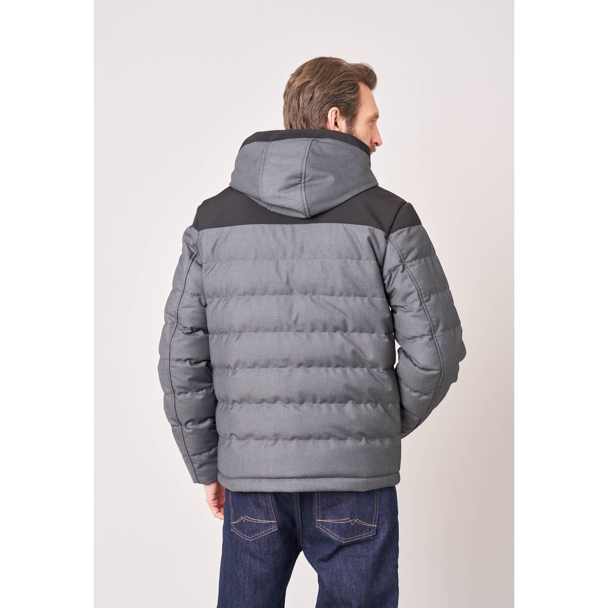 Blouson à capuche regular homme CASTER grey, DEELUXE