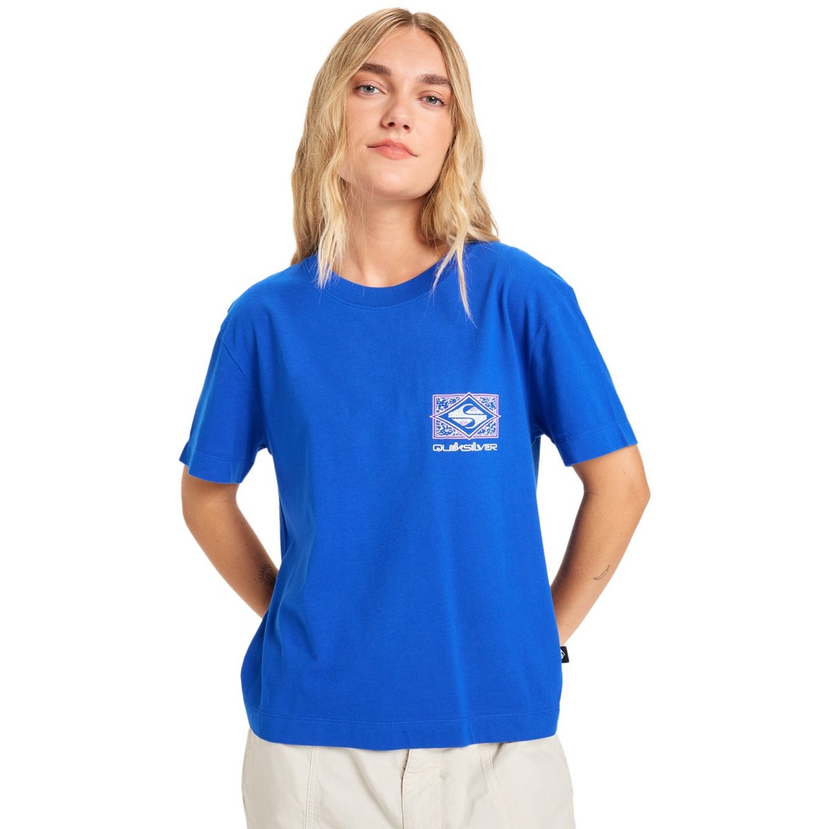 T-shirt à manches courtes STANDARD violet surf the web, QUIKSILVER