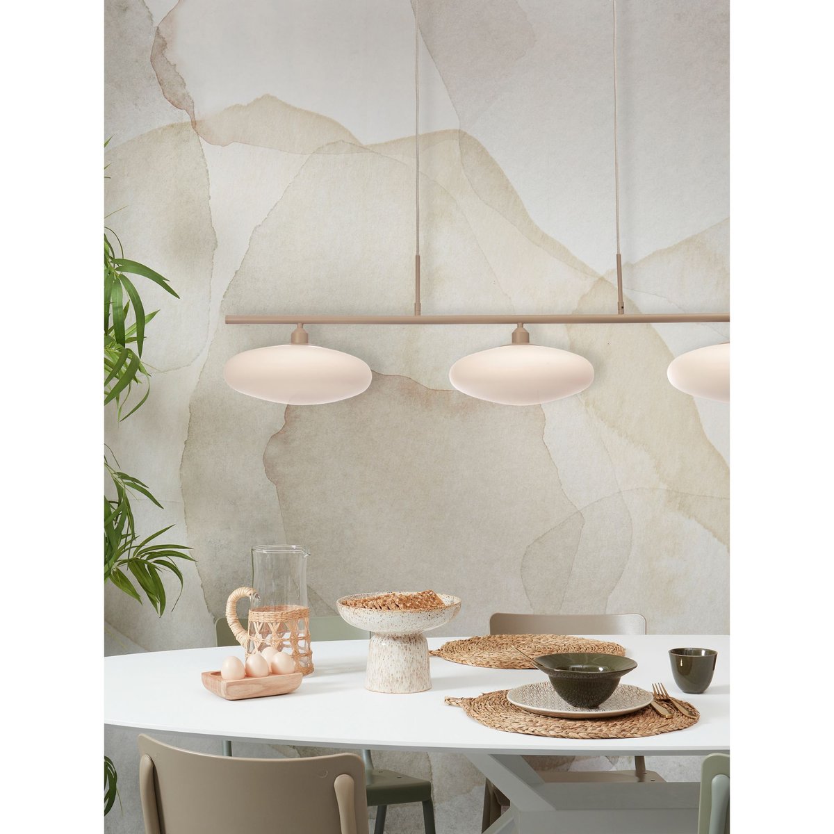 Lampe Suspendue Verre SAPPORO blanc, IT'S ABOUT ROMI
