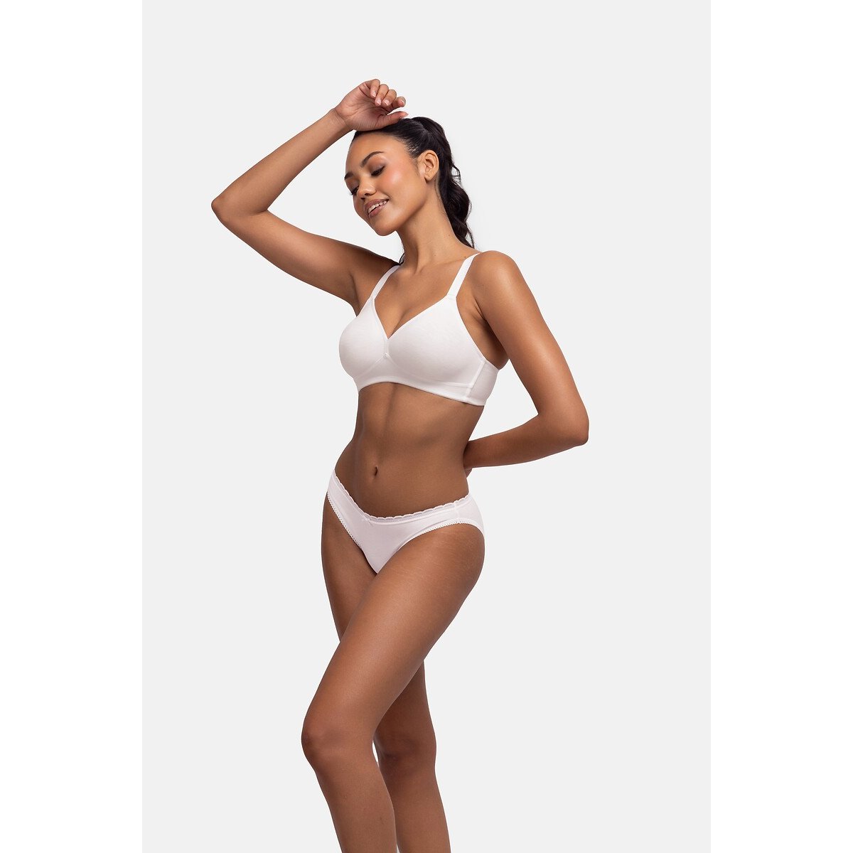 Set van 3 slips NAOMI zwart + wit + beige, DORINA