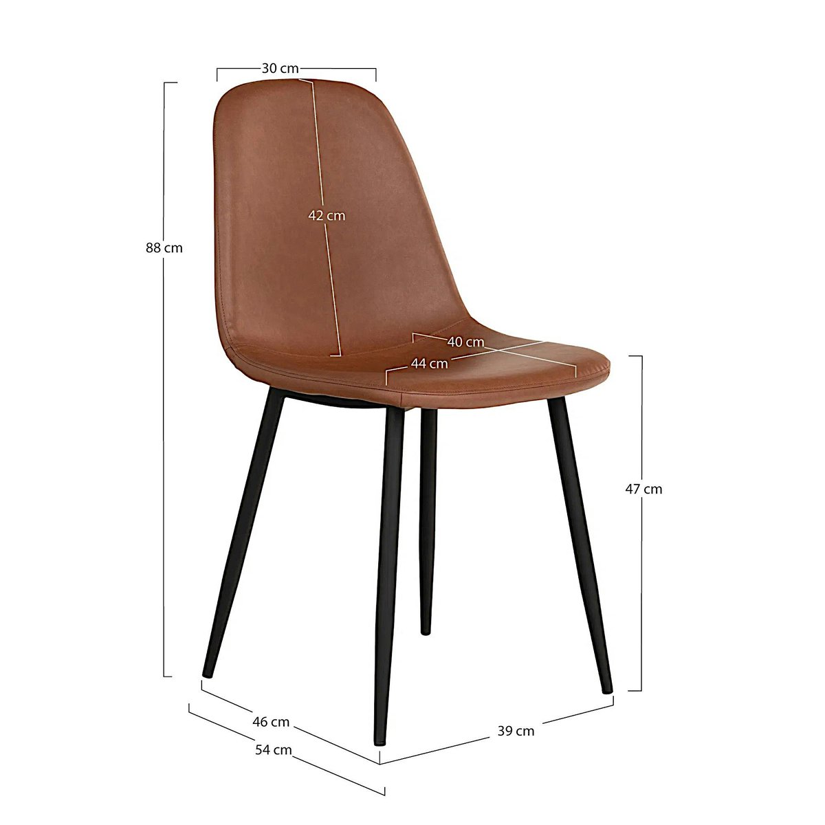 Ensemble table et chaises marron microfibre (lot de 5 pièces) SAVONE bois naturel, PIER IMPORT