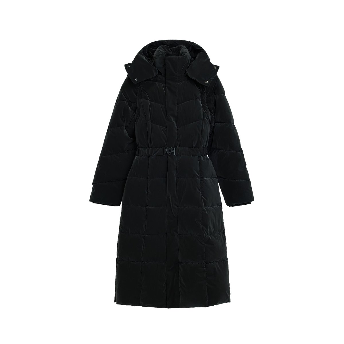 Manteau long matelassé noir, DESIGUAL