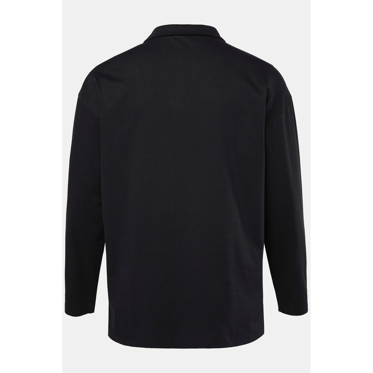 Polo à manches longues, coupe oversize noir, STHUGE