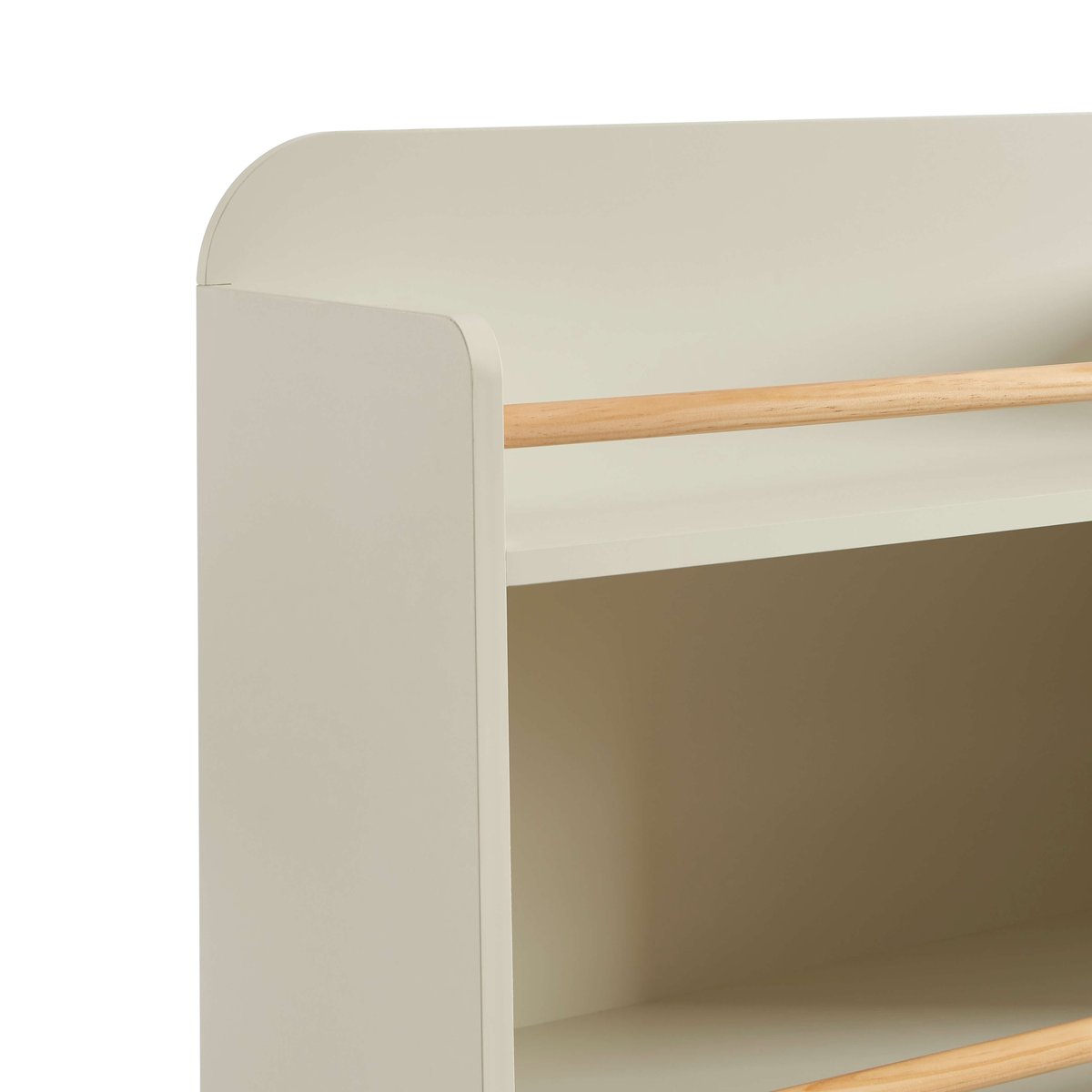 Bibliothèque enfant JANA beige et bois clair, BAÏTA