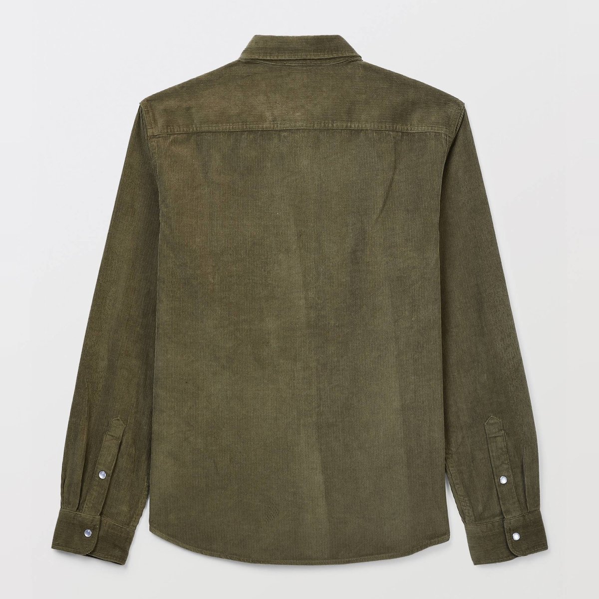 Chemise manches longues à snaps velours en coton BIO GOTS elm, MONOPRIX