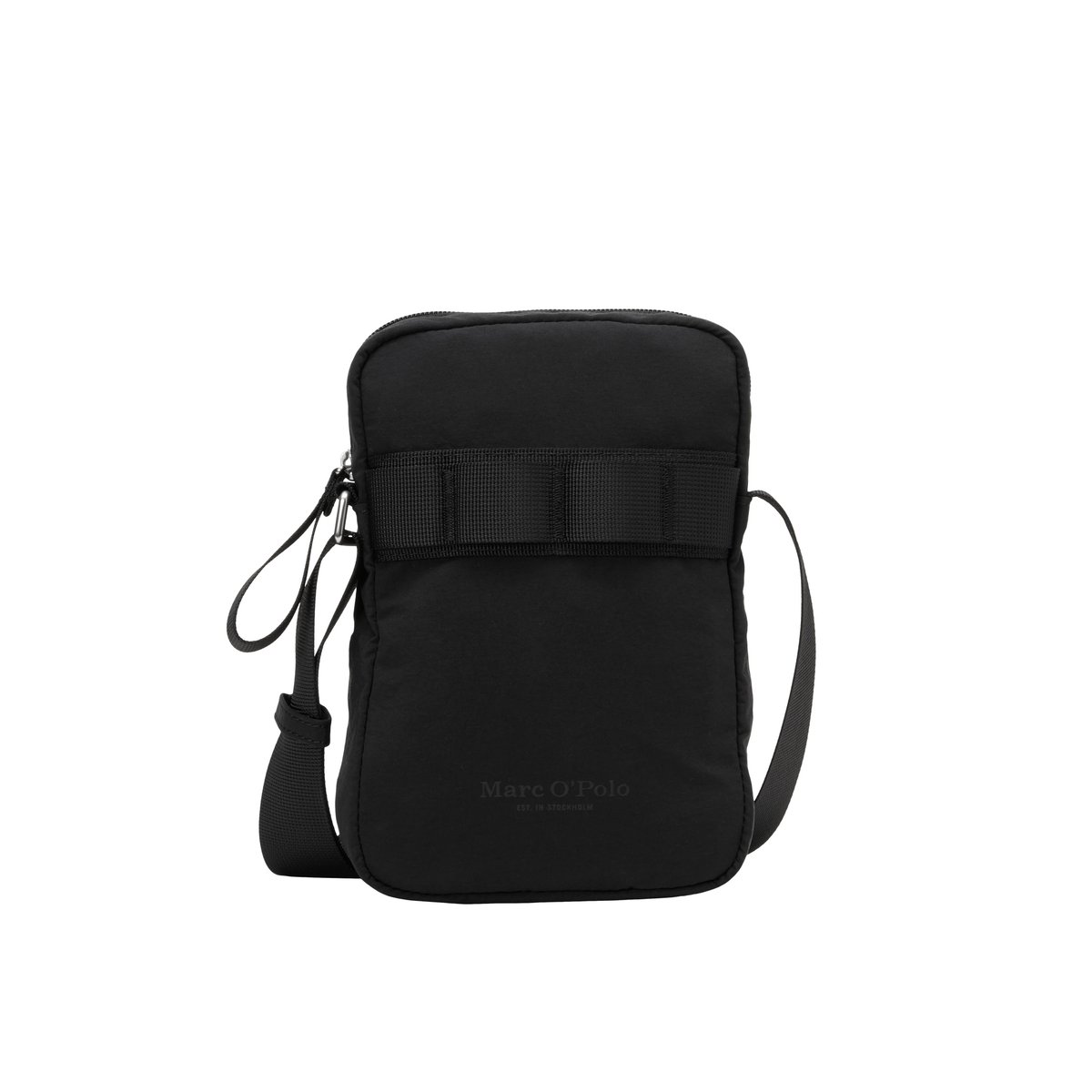 Sac à bandoulière petit format en polyamide recyclé noir, MARC O'POLO