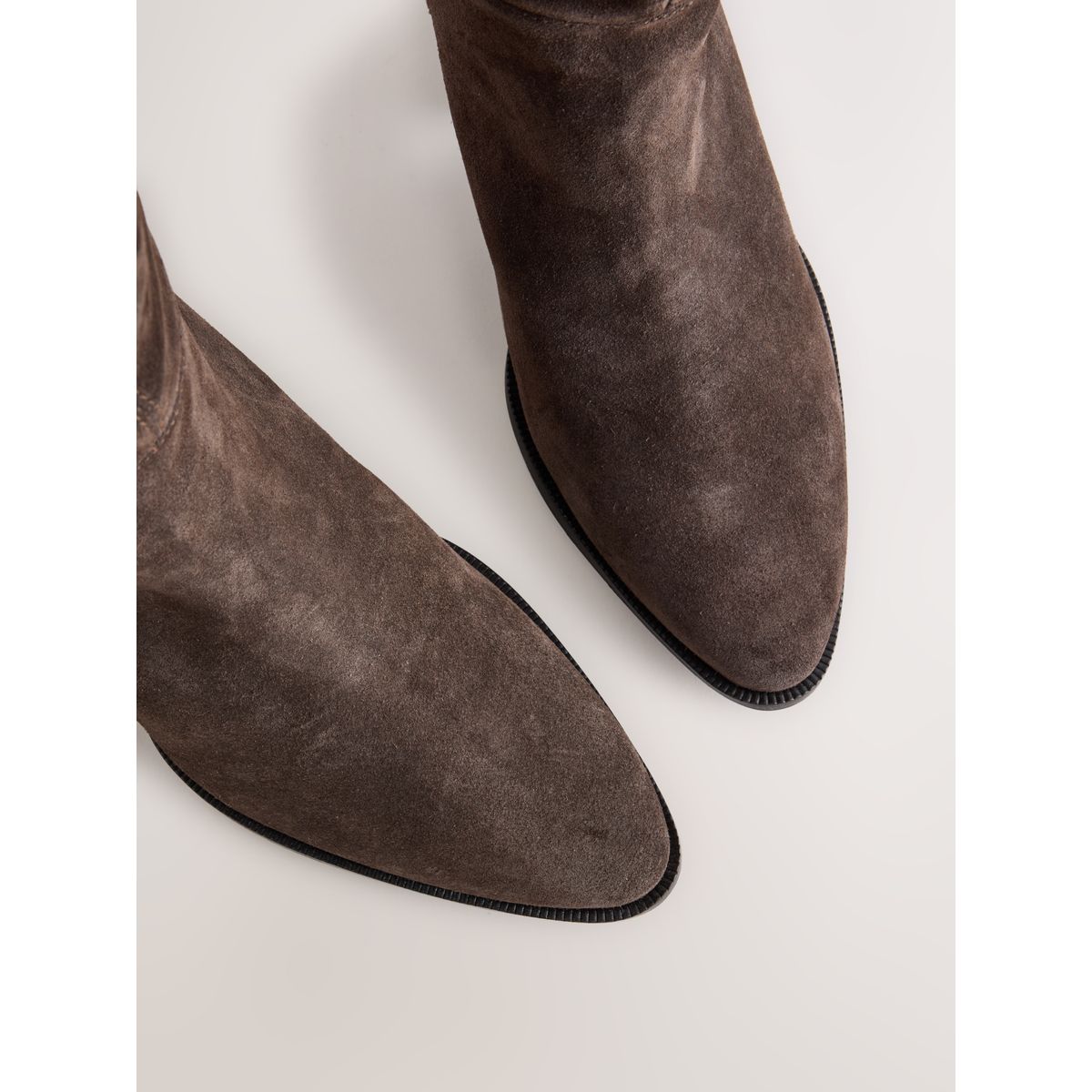 Bottes souples à point de feston marron chocolat, NEXT