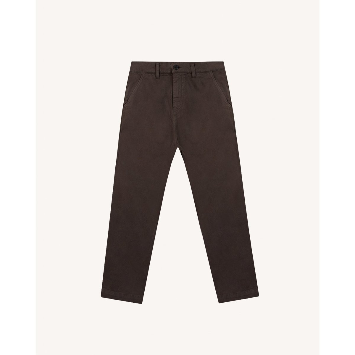 Chino en toile canvas chocolat, FAGUO