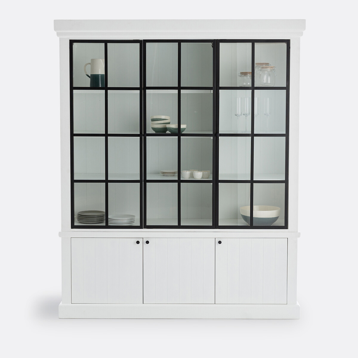 Vaisselier en pin massif et MDF, XINIA blanc, LA REDOUTE INTERIEURS