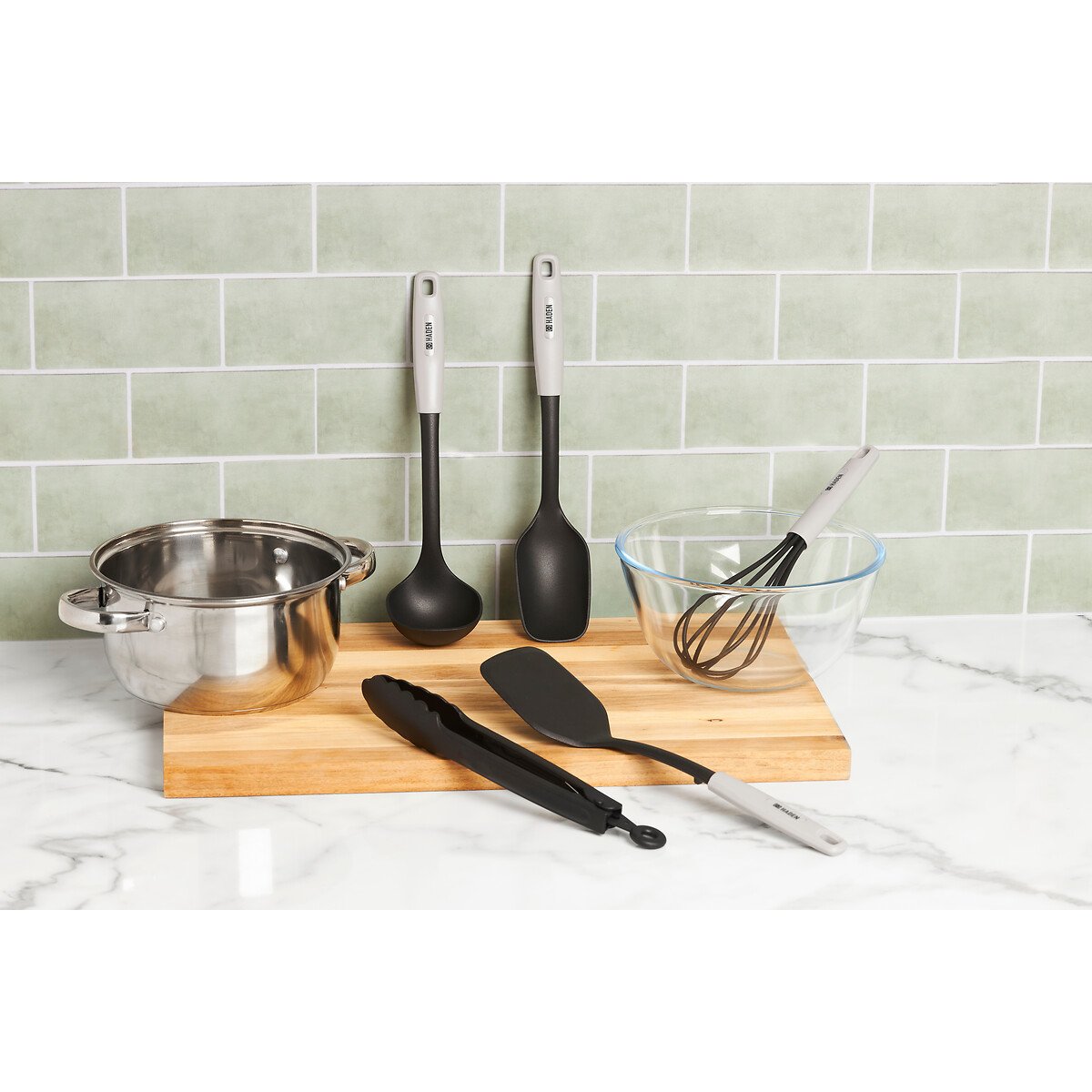 5-Piece Essential Utensils Set cream, HADEN