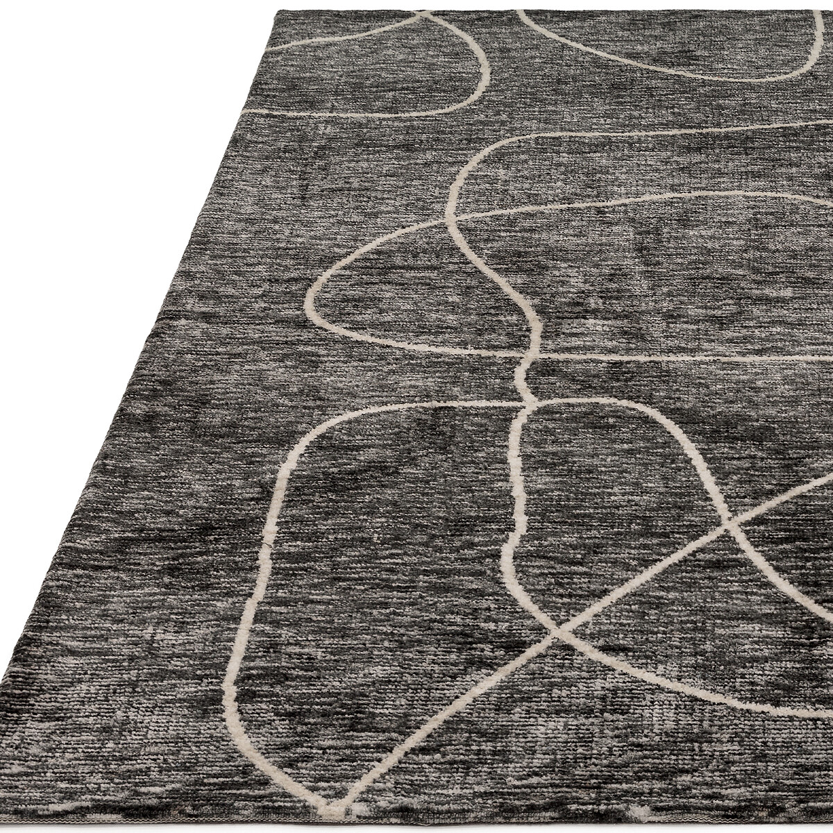 Abstract Scribble Patterned Rug dark grey , ÉDITÉ