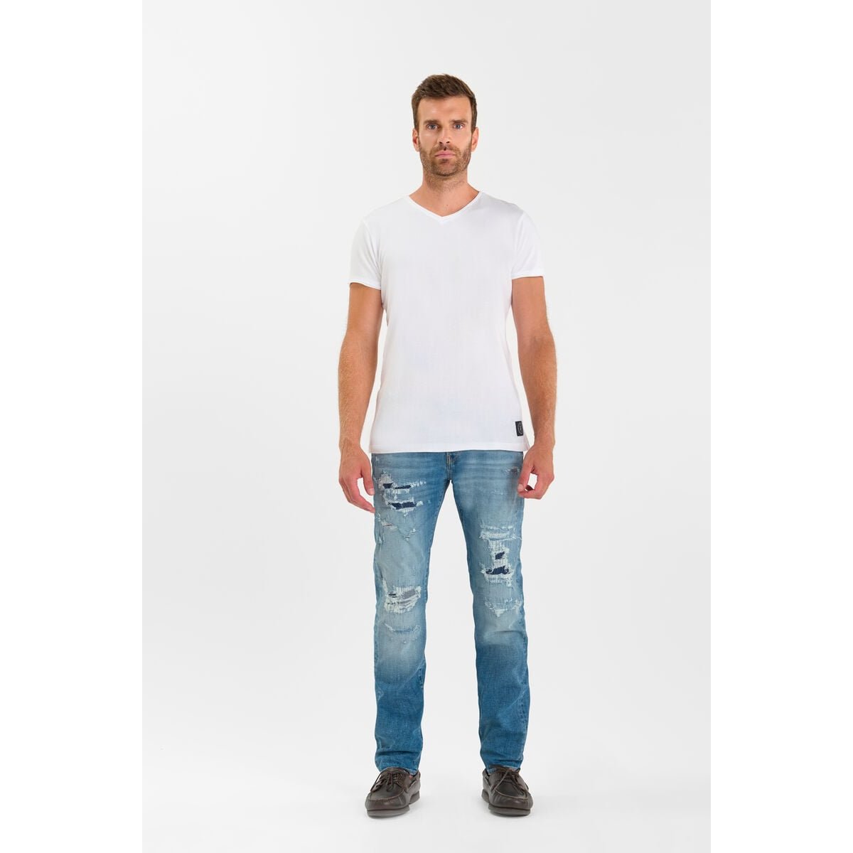 Jeans slim stretch 700/11, longueur 34 blue, LE TEMPS DES CERISES