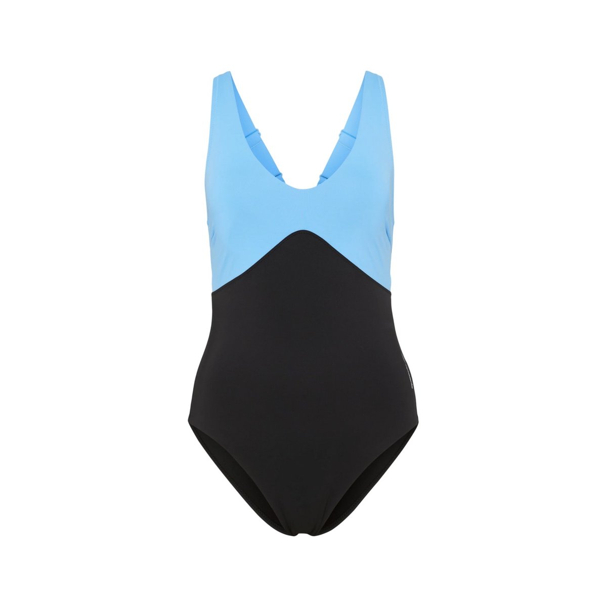 Maillot de bain 1 pièce col V motif/style blocs de couleurs bleu, SPEEDO