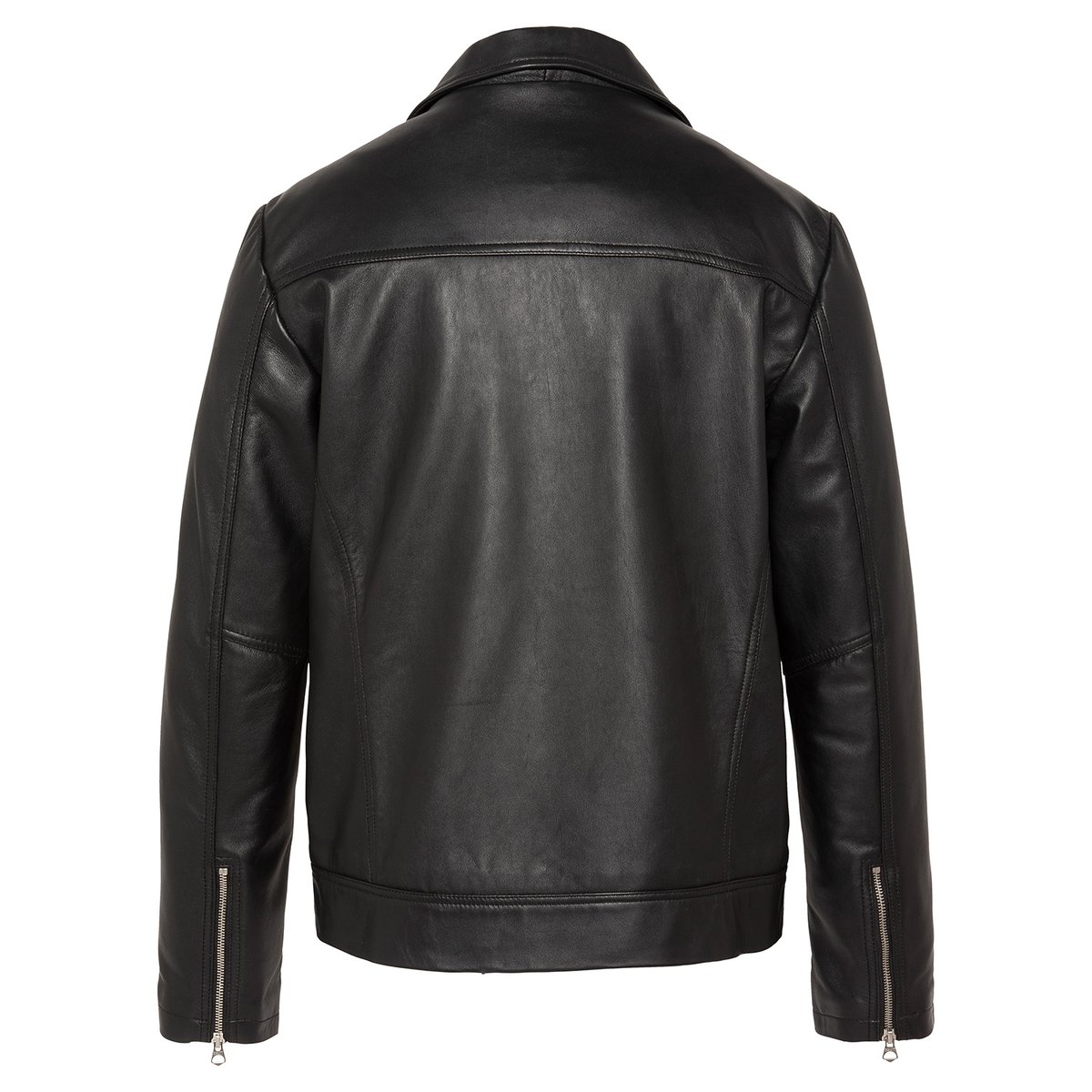 Blouson casual, cuir d'agneau noir, SCHOTT