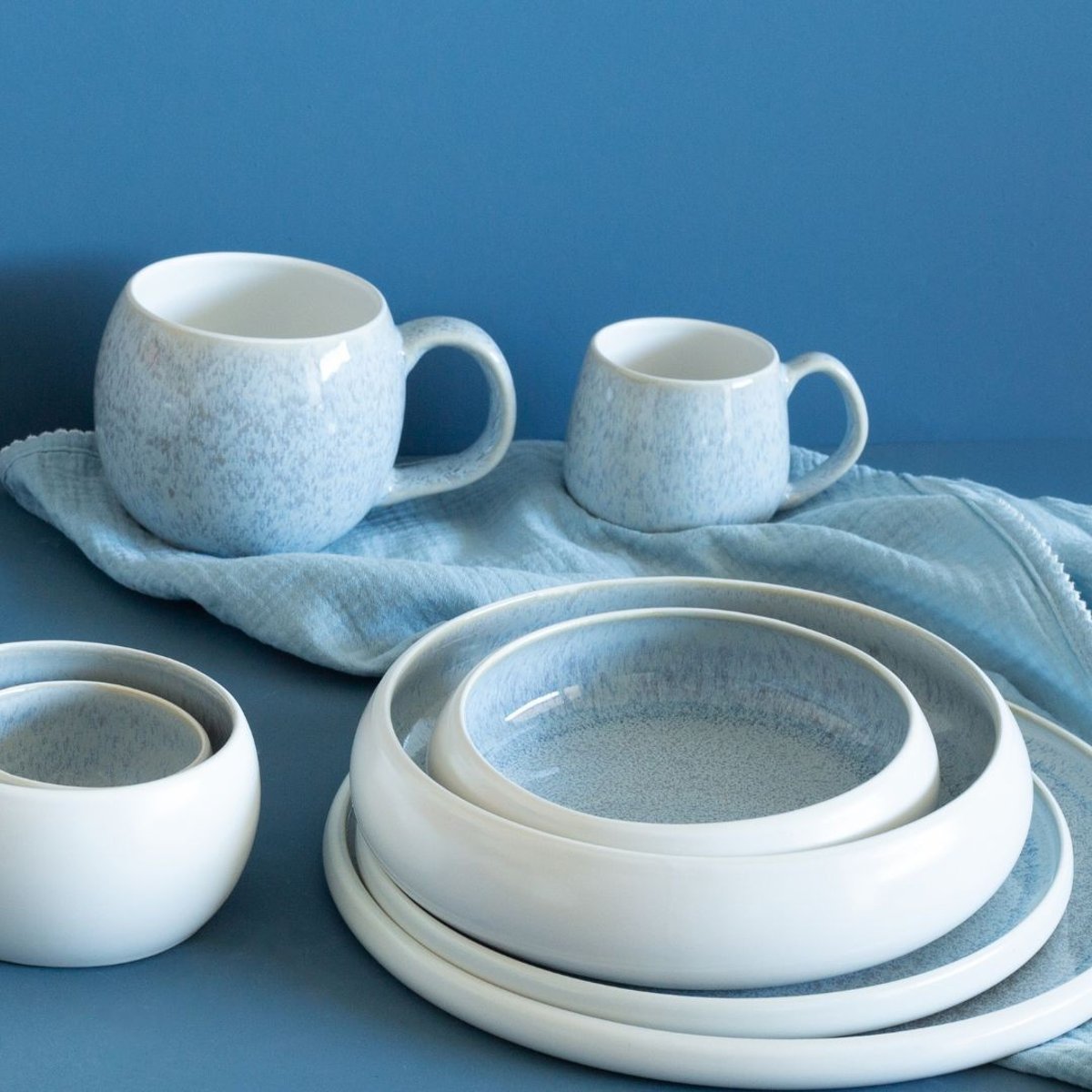 Lot de 4 tasses expresso, BOREA bleu, ARTIME
