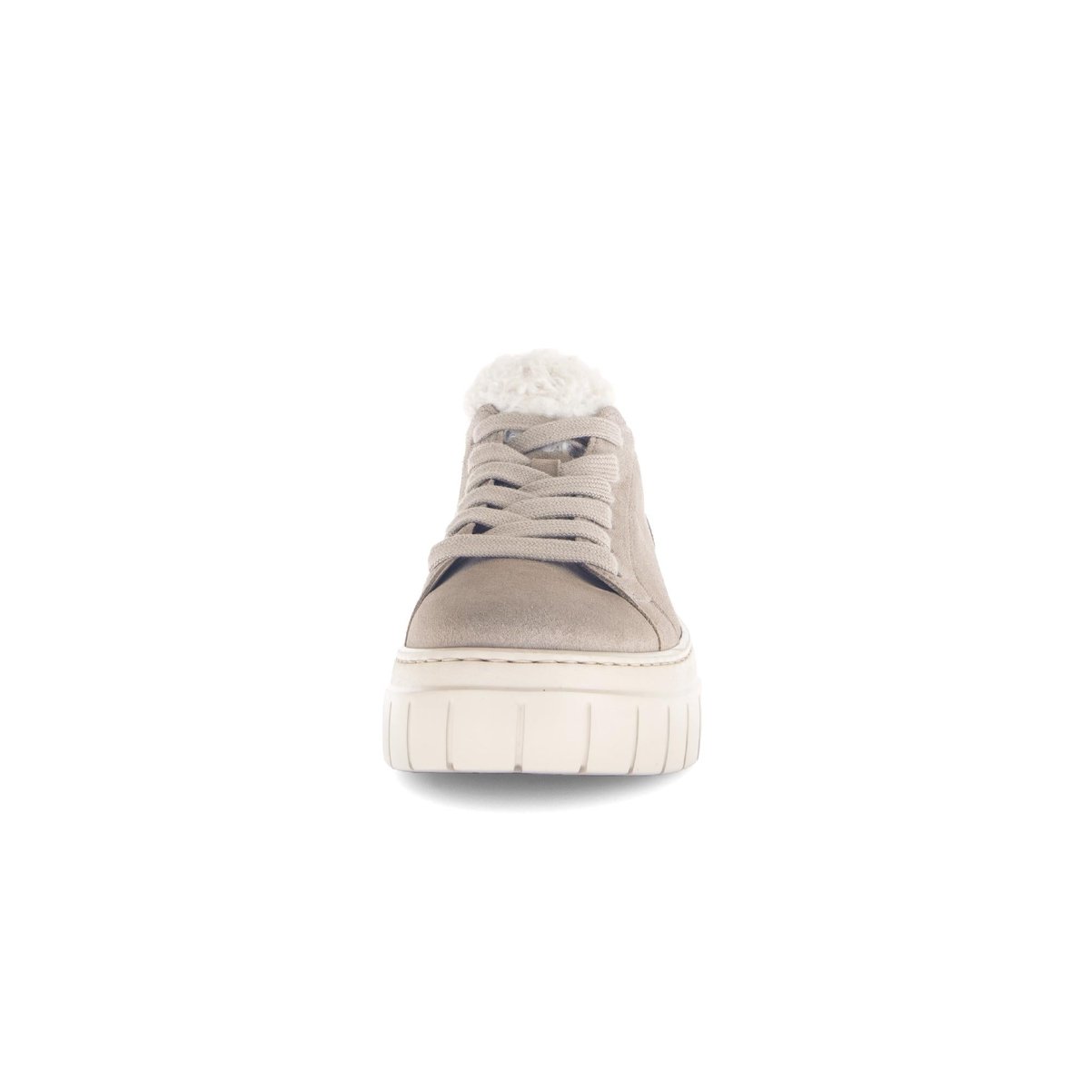 Baskets en cuir à talon compensé beige, GABOR