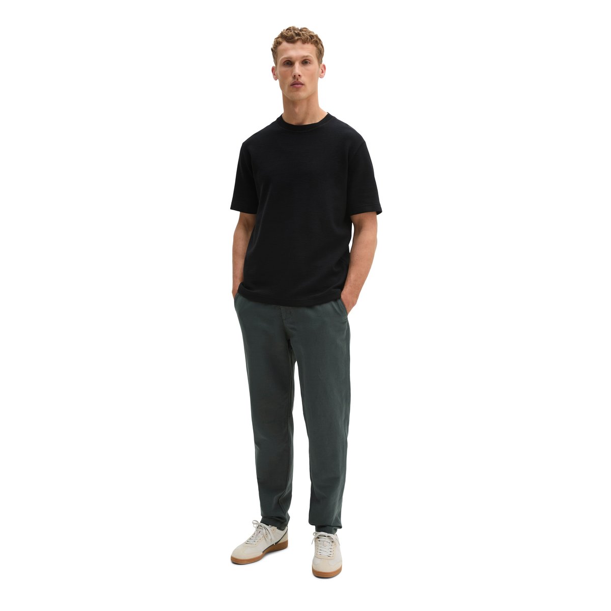 T-shirt ample en jersey de coton bio de poids moyen noir, MARC O'POLO
