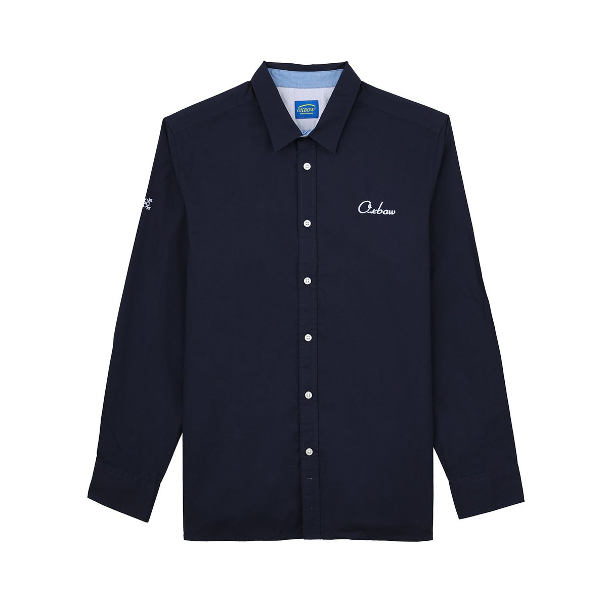 Chemise manches longues unie CAVIRO deep marine, OXBOW