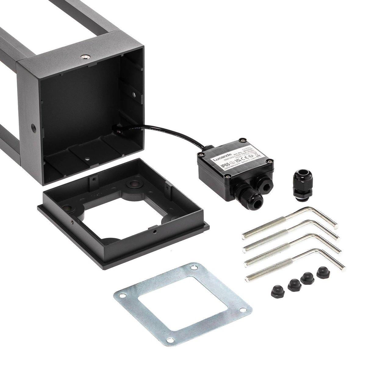 Luminaire extérieur en aluminium moderneLED anthracite, LUCANDE