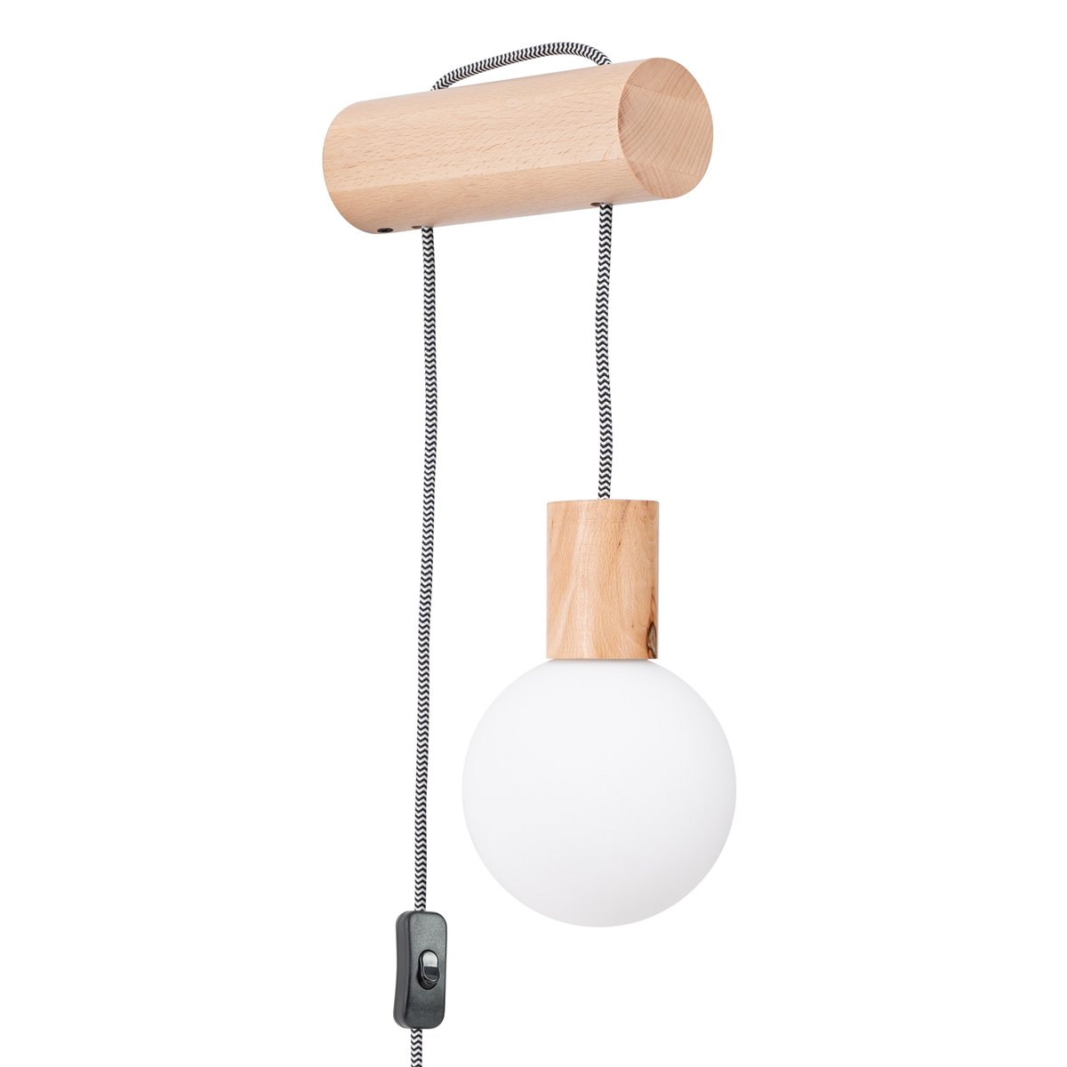 Applique Bois Bois Naturel/Blanc/Noir G9 1 Nimbi marron, EDEN