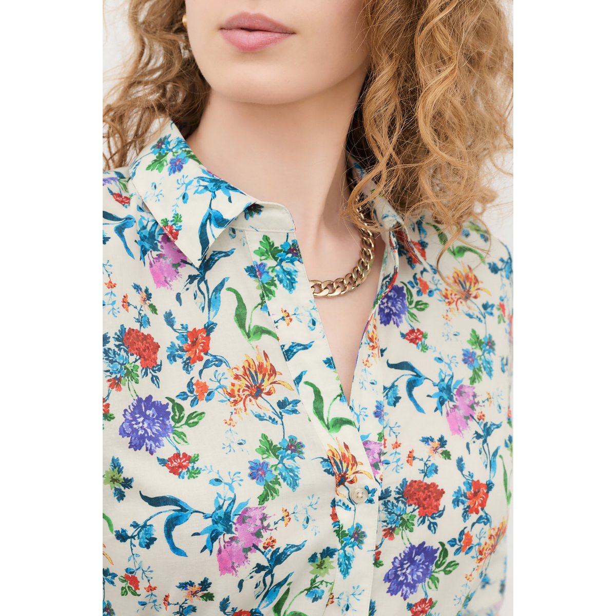 Robe courte col chemise ROBE RLAURANE ivoire, CAROLL