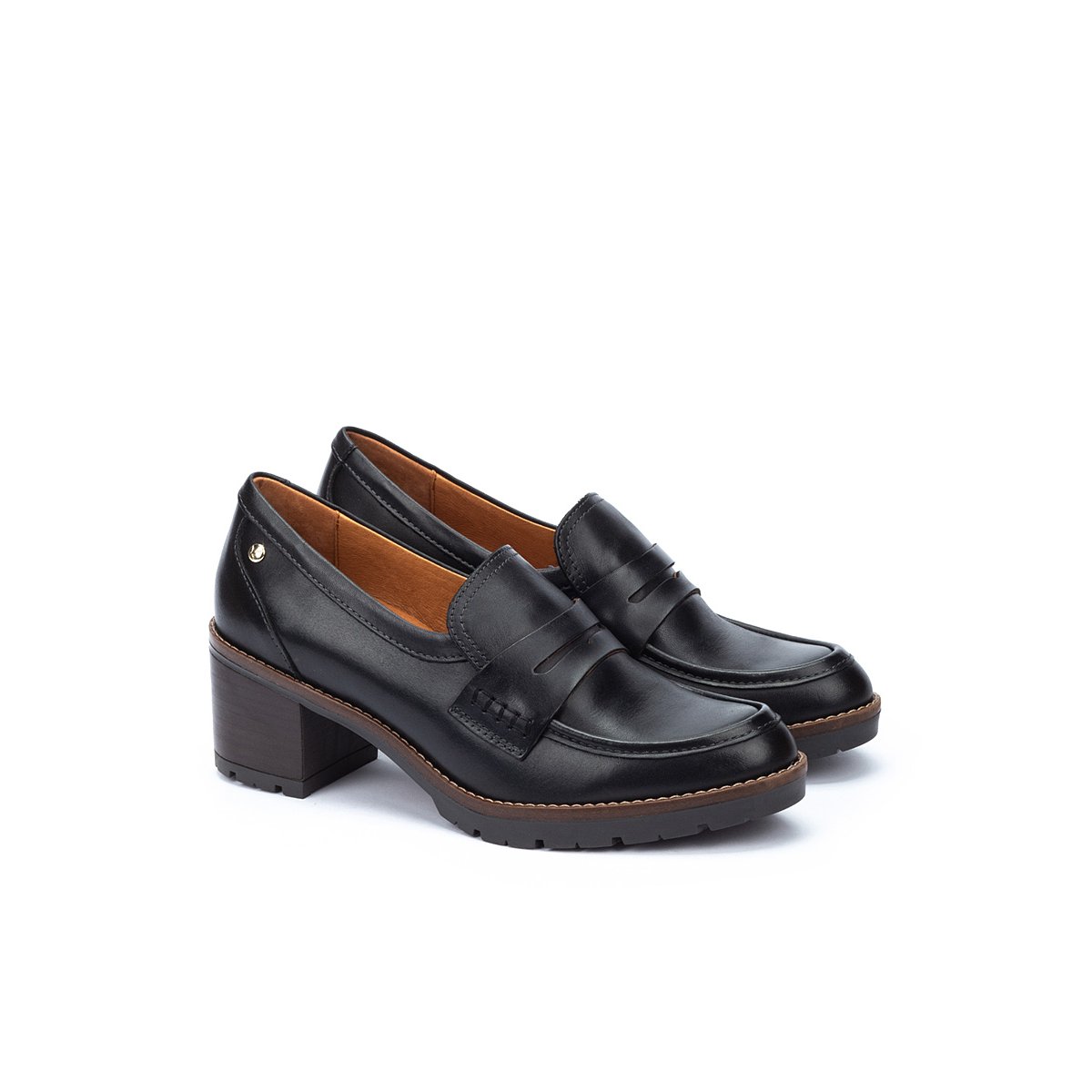 Chaussures à talon cuir Llanes black, PIKOLINOS