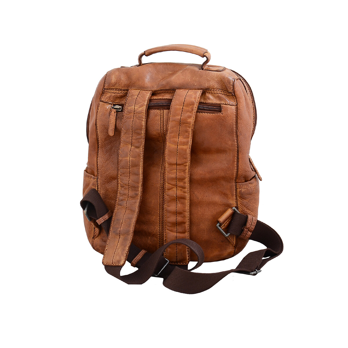 Mochila em pele, DAKAR camel, DAKAR