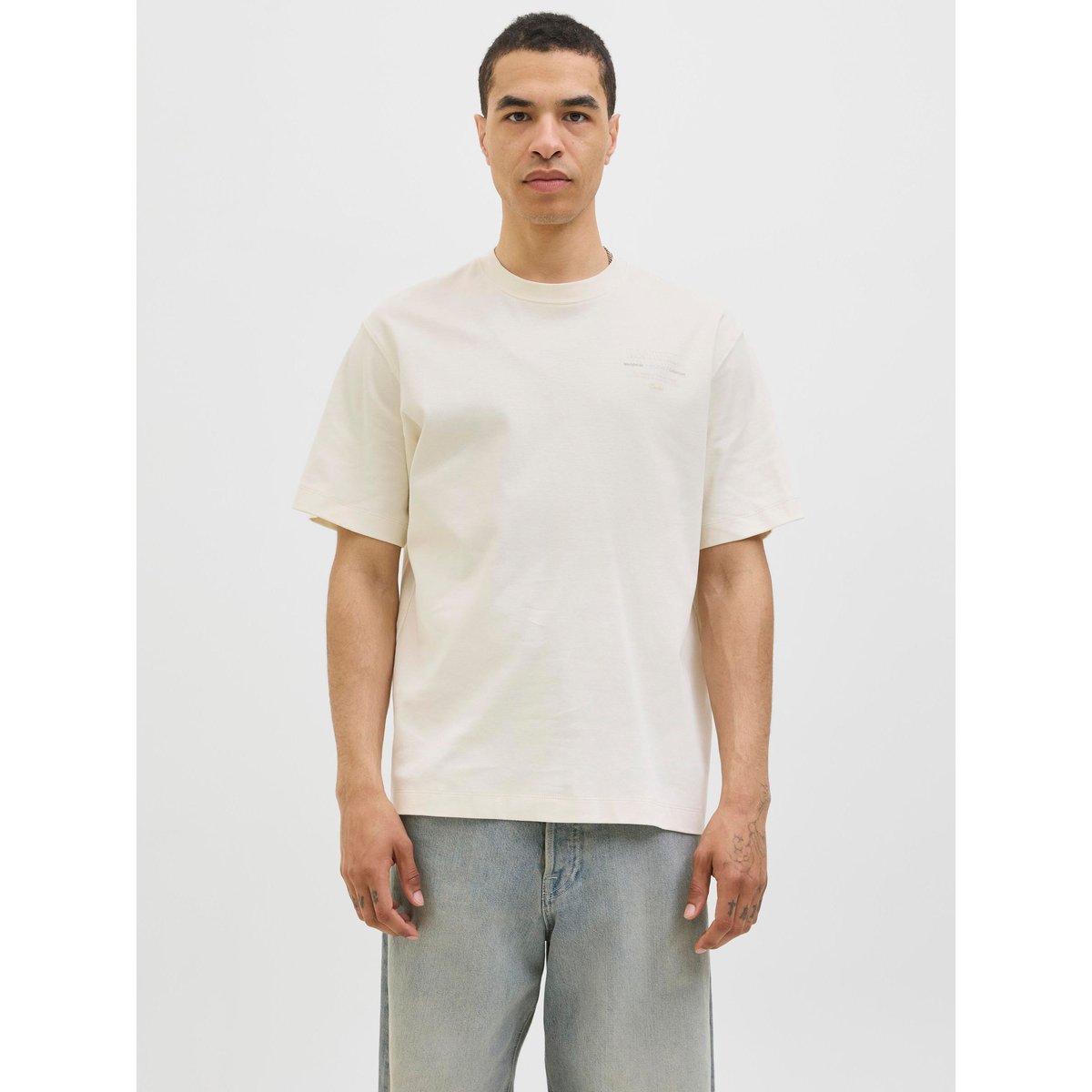 T-Shirt antique white, JACK & JONES