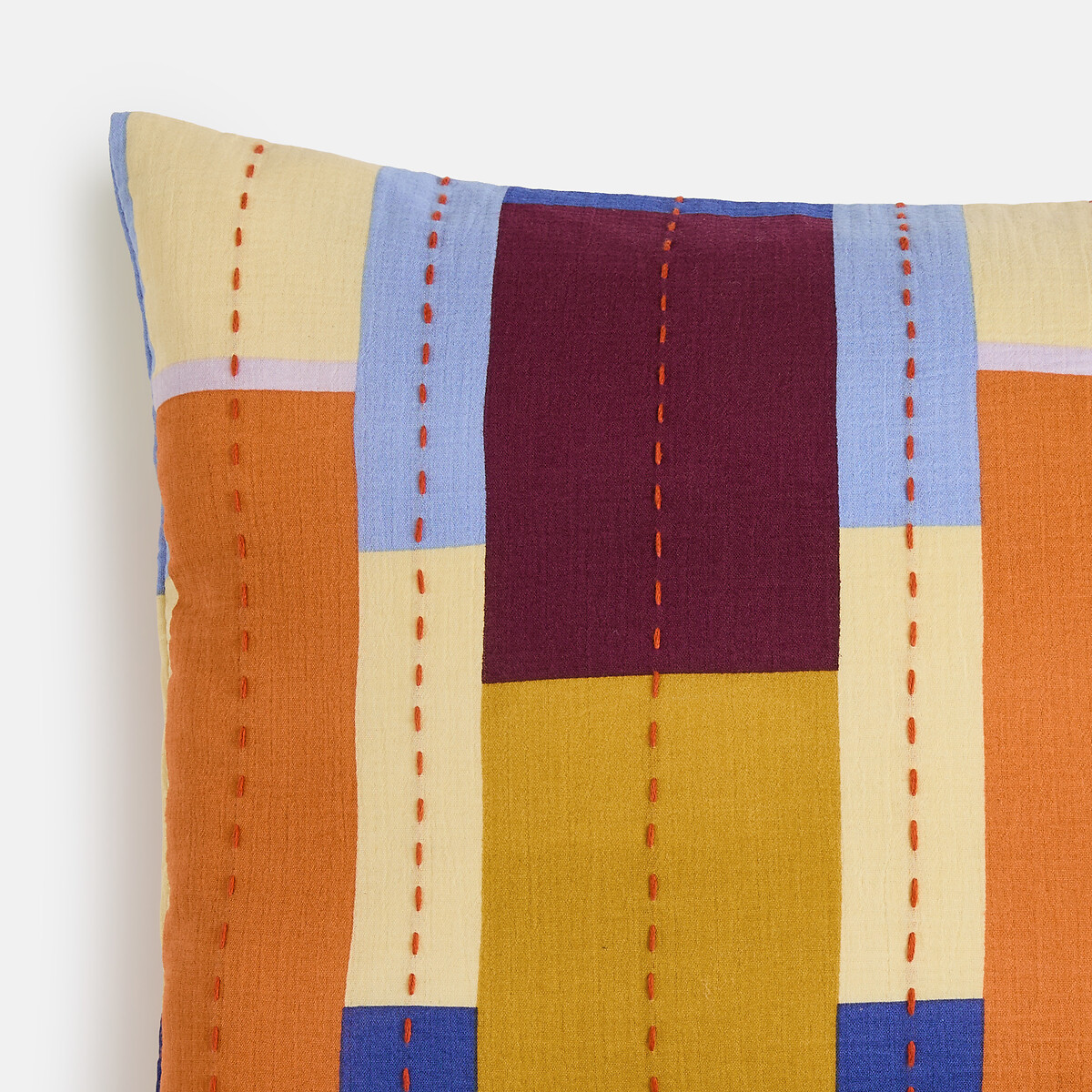 Funda de cojín rectangular, 60 x 40 cm, gasa de algodón, BLIKKA multicolor, LA REDOUTE INTERIEURS