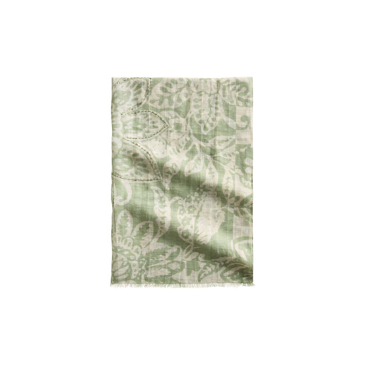 Foulard imprimé en lin mélangé gris, MARC O'POLO