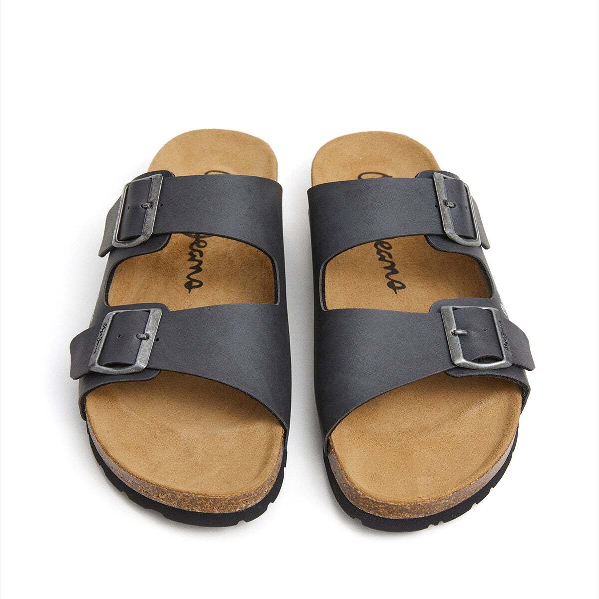 Sandales À Double Boucle gris antracite, PEPE JEANS