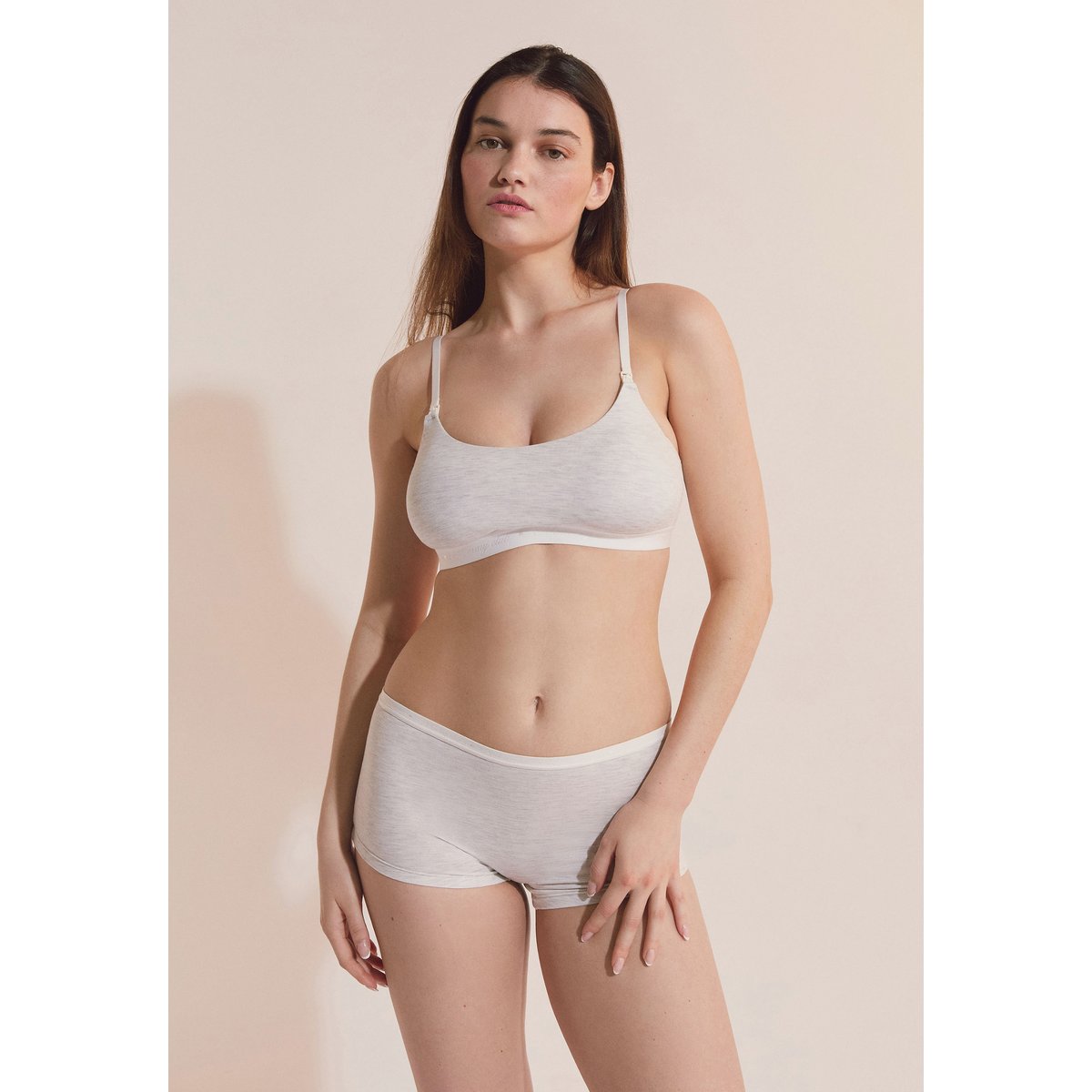 Soutien-gorge brassière de maternité avec clips d'allaitement SOFTY gris clair, ETAM