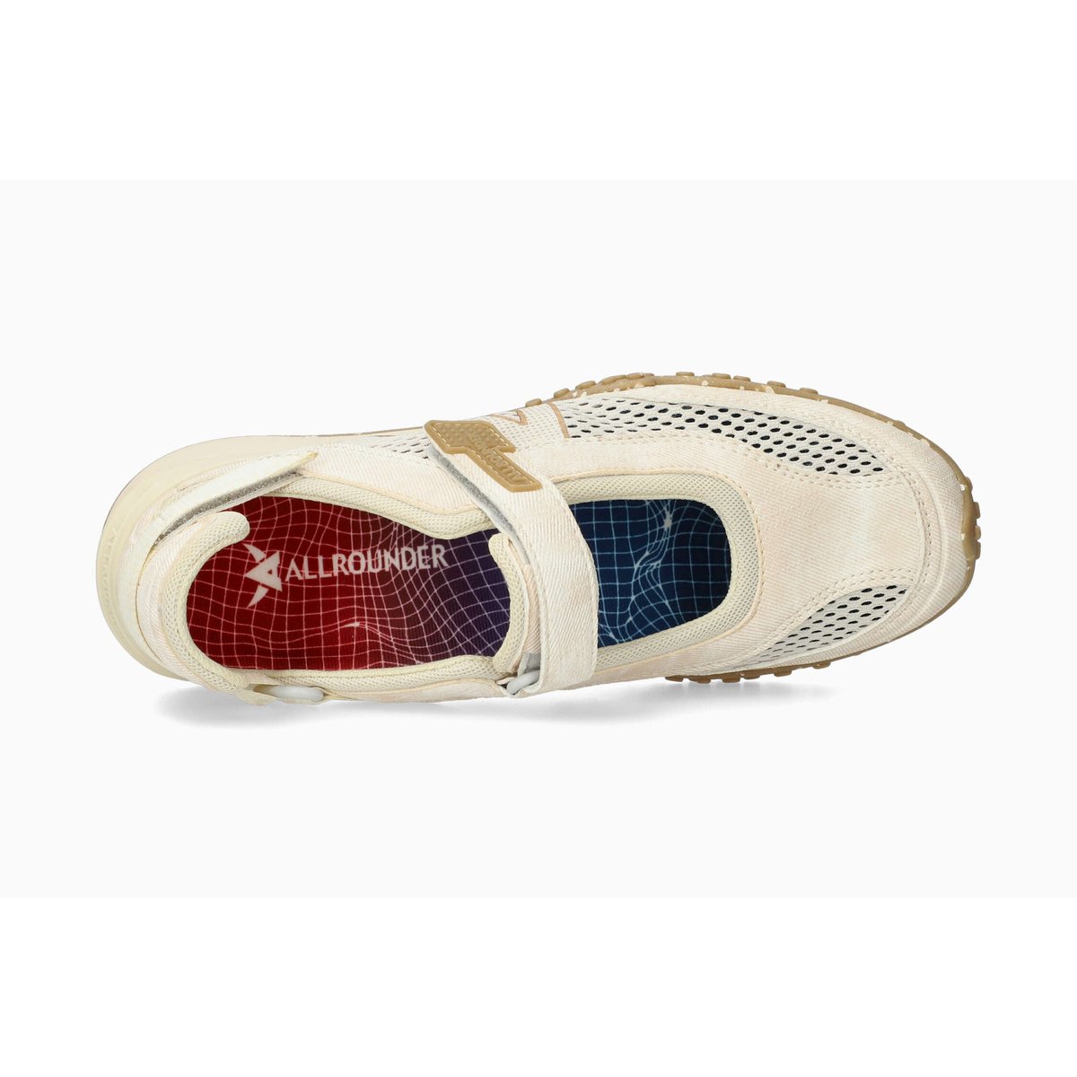 Baskets en cuir textile KIOTO beige offwhite/lamb p2008691, MEPHISTO