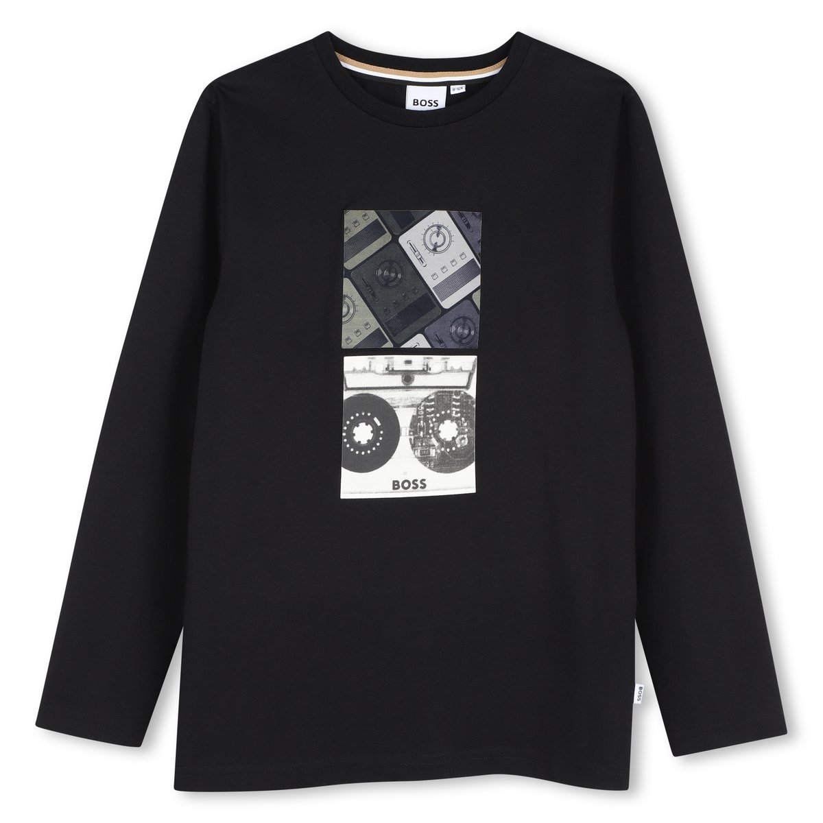 Tee-shirt manches longues black, BOSS KIDSWEAR