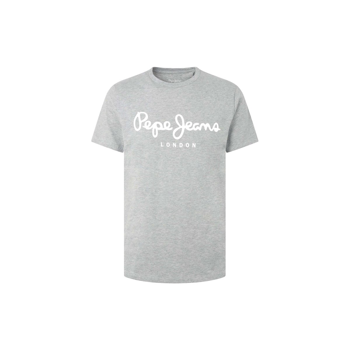 T-Shirt Coupe Slim Avec Logo gris chine, PEPE JEANS