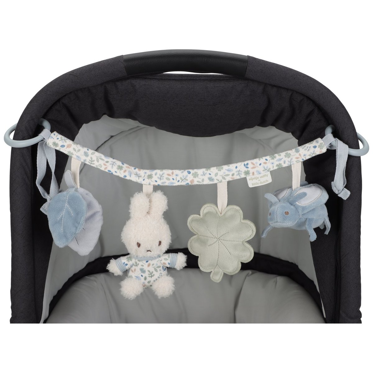 Chaîne d'activités pour poussette bleu, gris, beige, LITTLE DUTCH