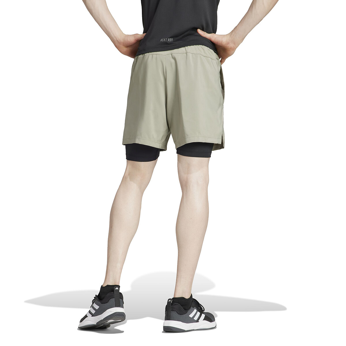 2-in-1 Gym Shorts beige, adidas Performance