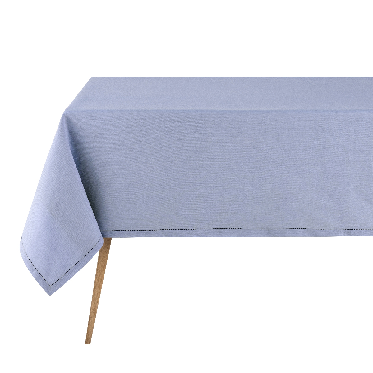 Nappe en Coton/Lin, NUANCES denim, LE JACQUARD FRANCAIS
