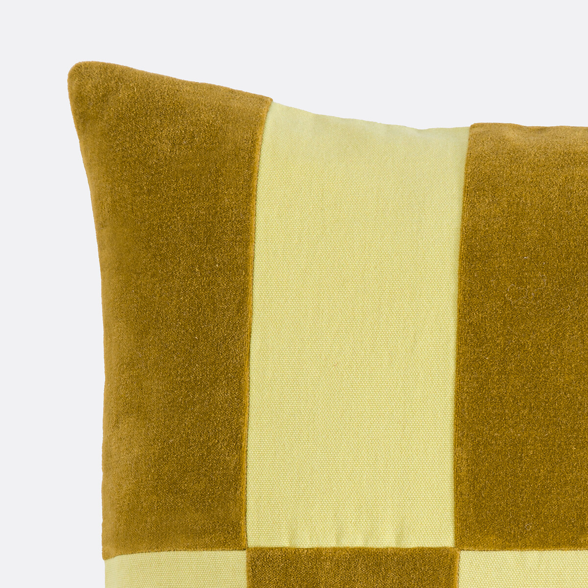 Tabaka Velour Cushion Cover absinthe yellow, LA REDOUTE INTERIEURS