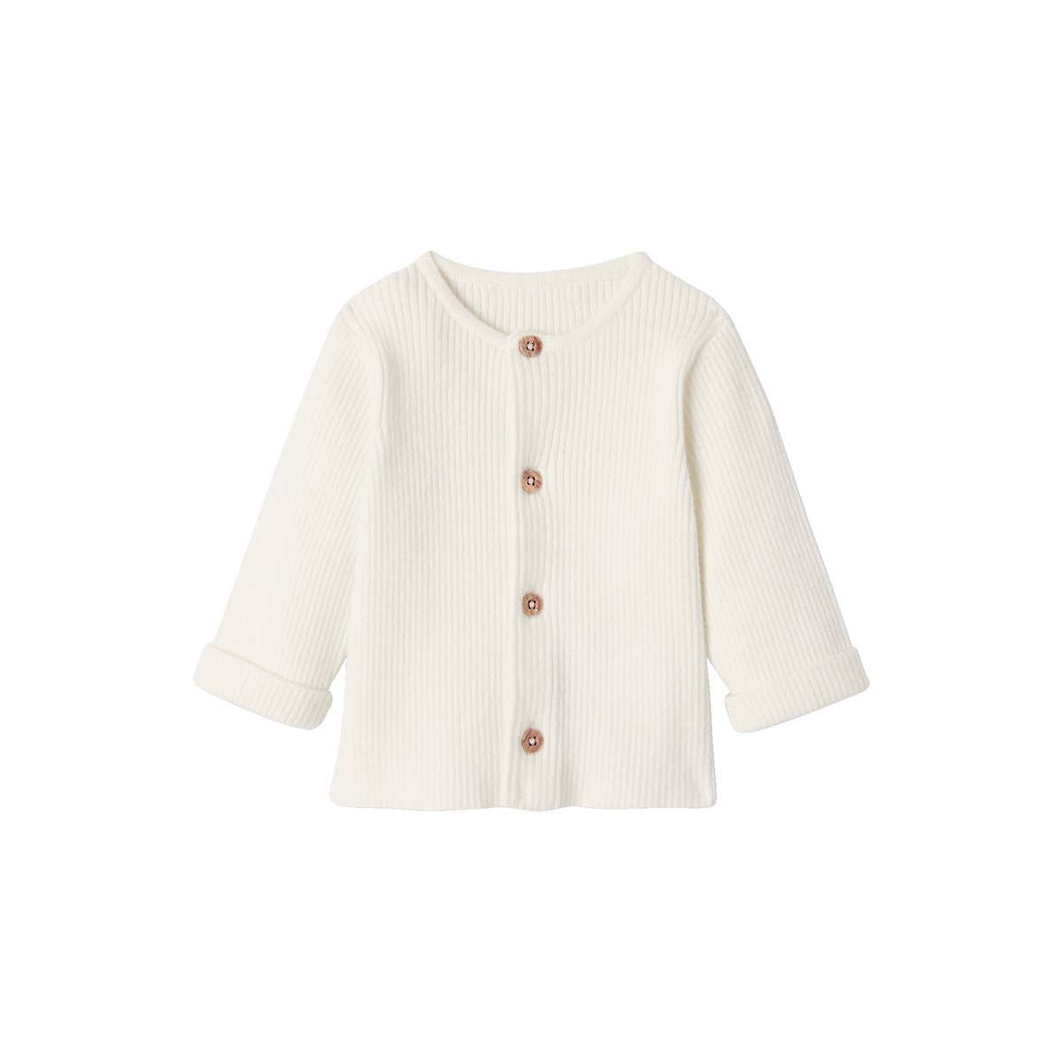 Ensemble bébé mixte gilet pantalon en tricot blanc, VERTBAUDET