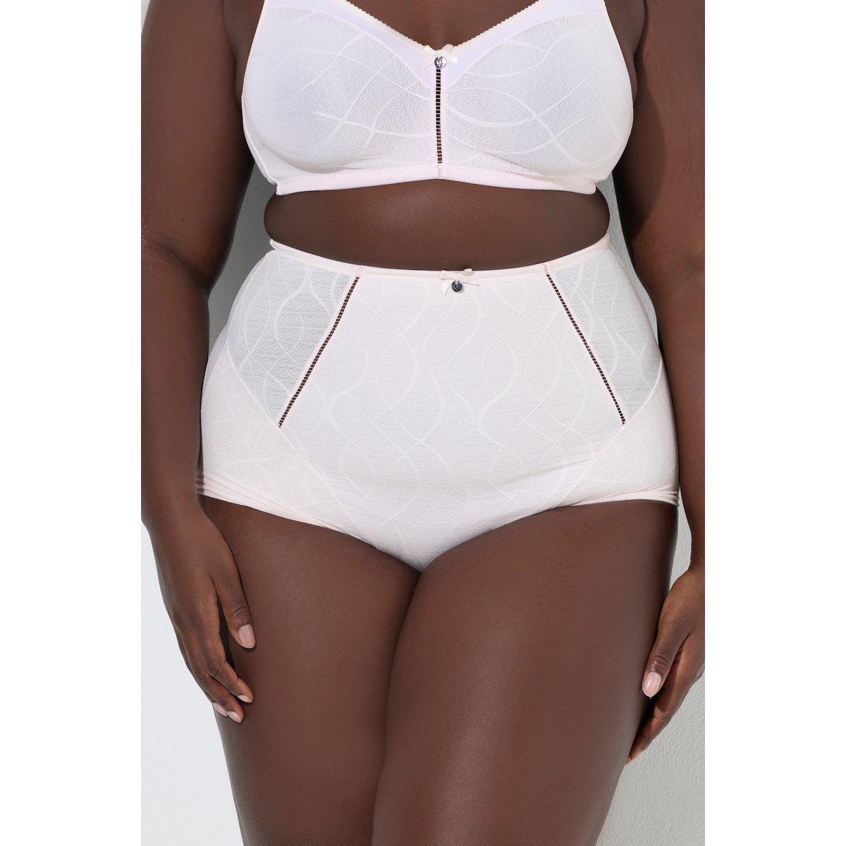 Culotte maxi sculptante, dentelle doublée rose, ULLA POPKEN