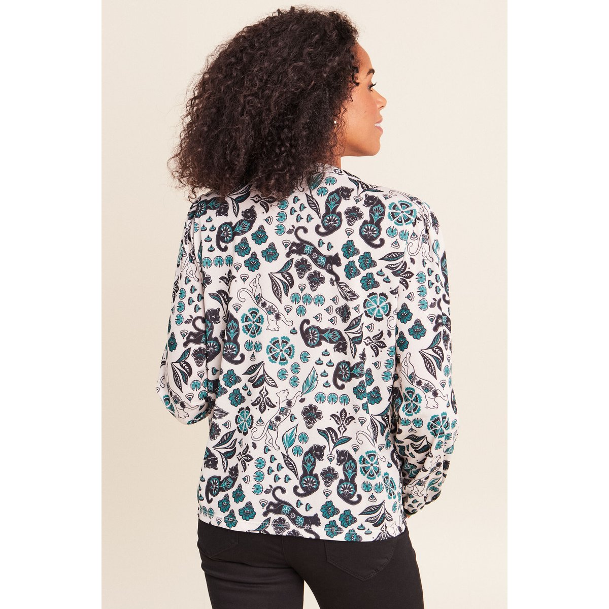 Blouse col tunisien manches longues blanc, BREAL