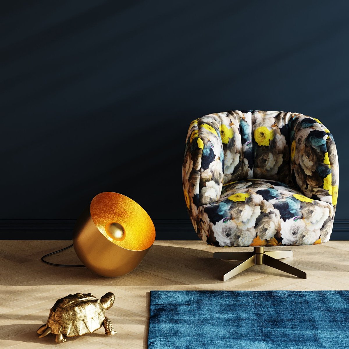 Lampe en acier, APOLLON SMOOTH or, KARE DESIGN