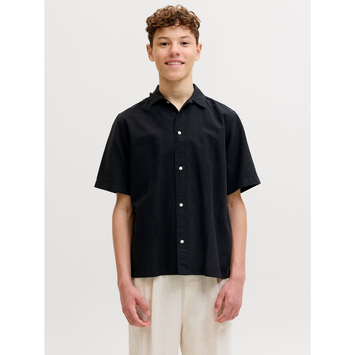 Chemise noire - black, JACK & JONES JUNIOR