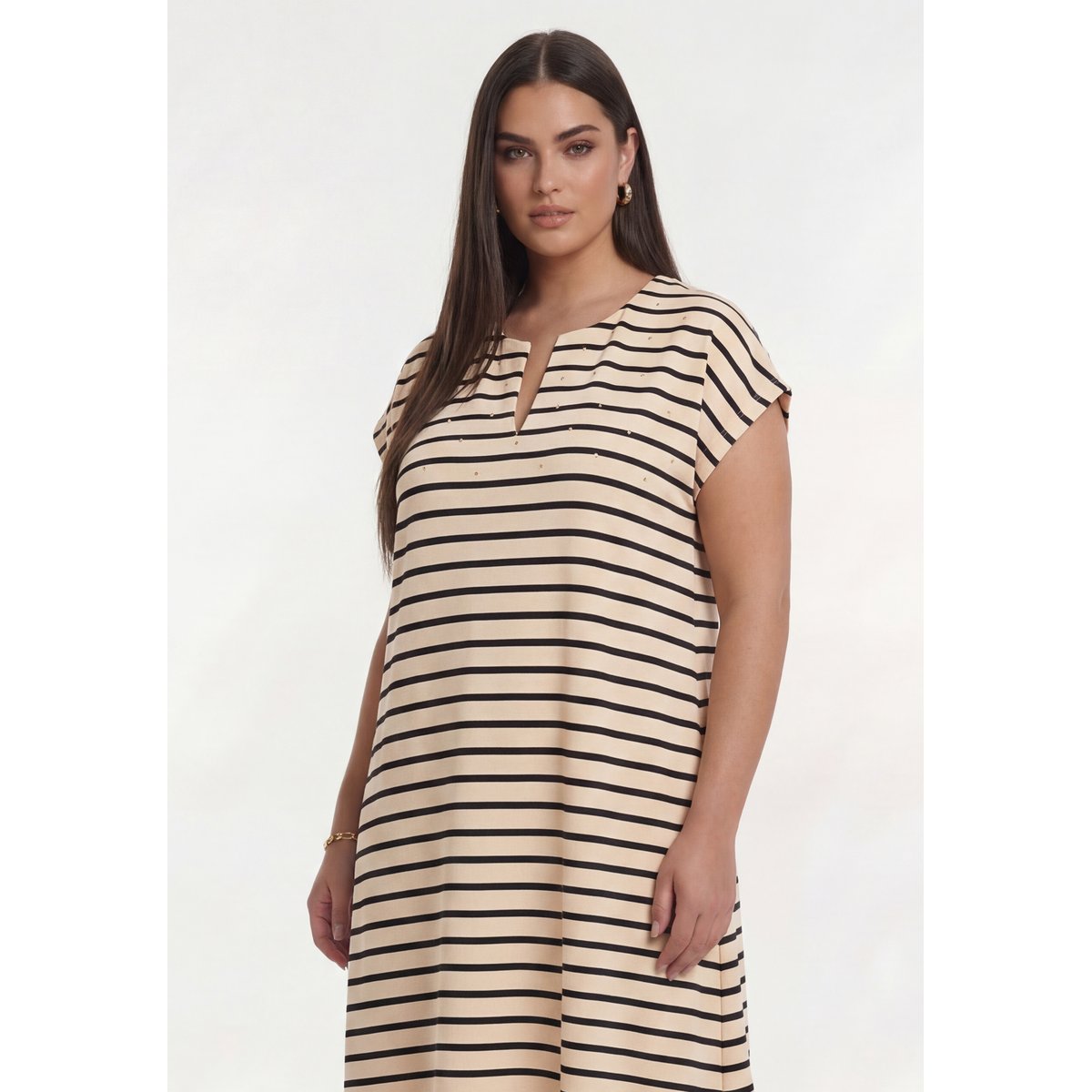 Robe avec rayures noir, YOEK