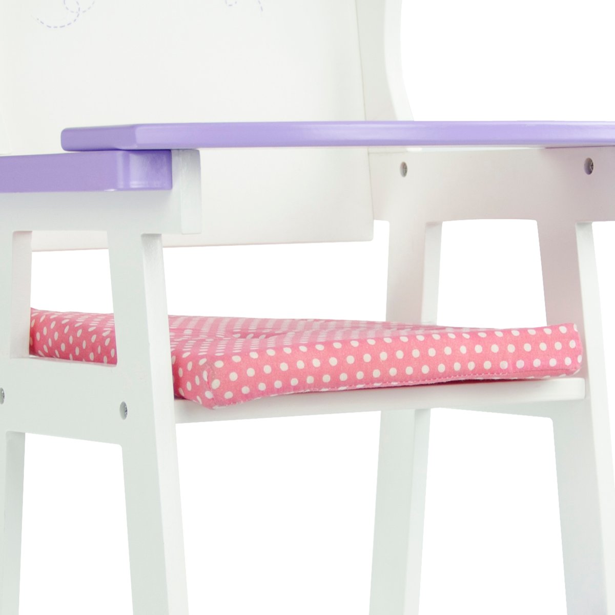 Chaise Haute Poupée avec Coussin, LITTLE PRINCESS blanc, TEAMSON KIDS
