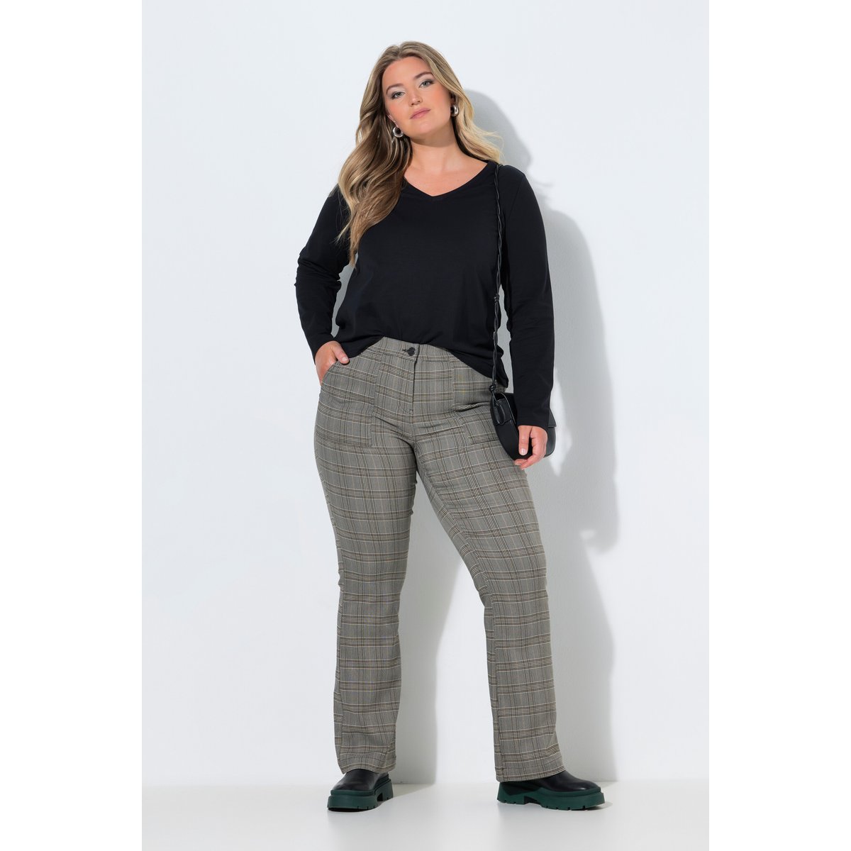 Pantalon Marie à carreaux acajou, ULLA POPKEN