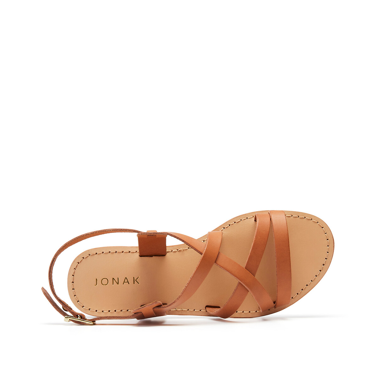 Wischia Leather Sandals cognac, JONAK